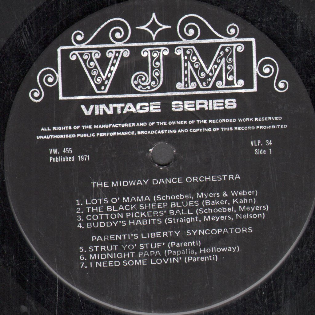 Midway Dance Orchestra And Parenti's Liberty Syncopators - Midway Dance Orchestra And Parenti's Liberty Syncopators - Lp