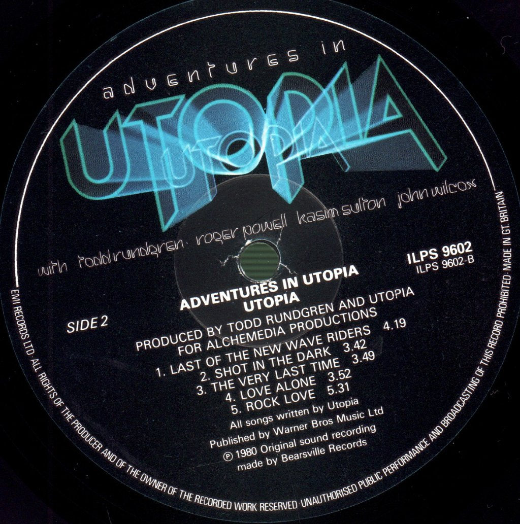 Utopia (Todd Rundgren) - Adventures In Utopia - Lp