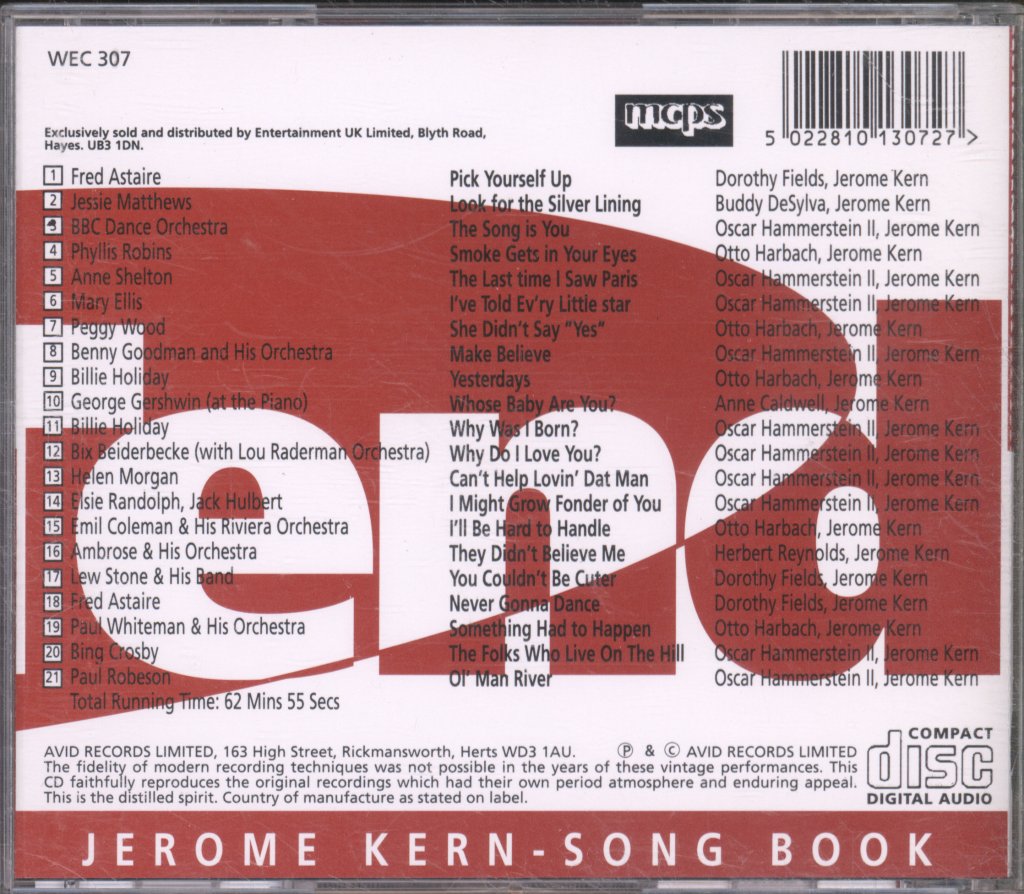 Various Artists - Jerome Kern - Song Book - Cd