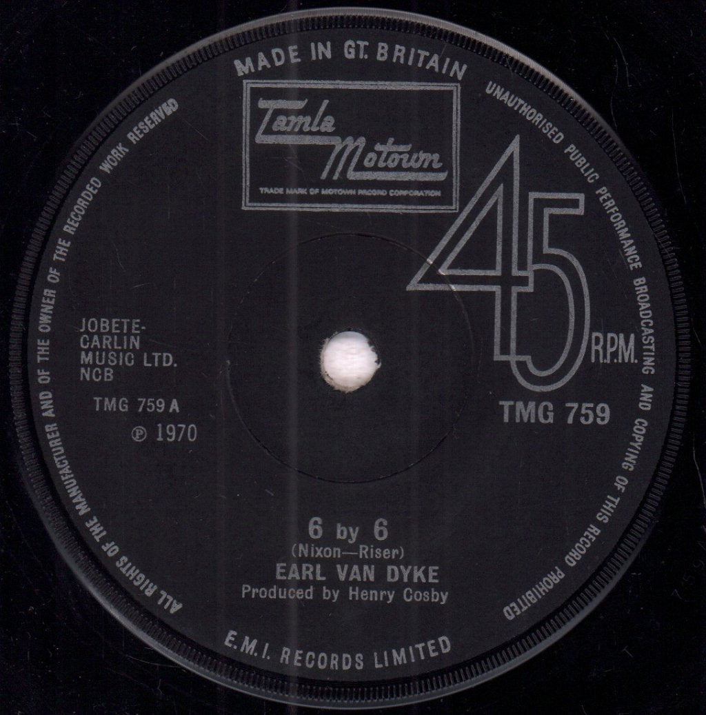 Earl Van Dyke - 6 By 6 - 7 Inch