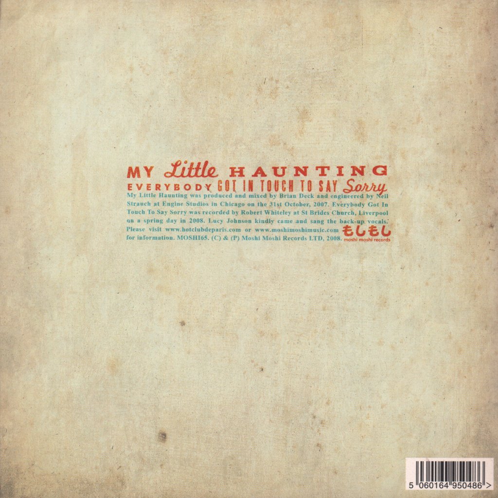 Hot Club De Paris - My Little Haunting - 7 Inch