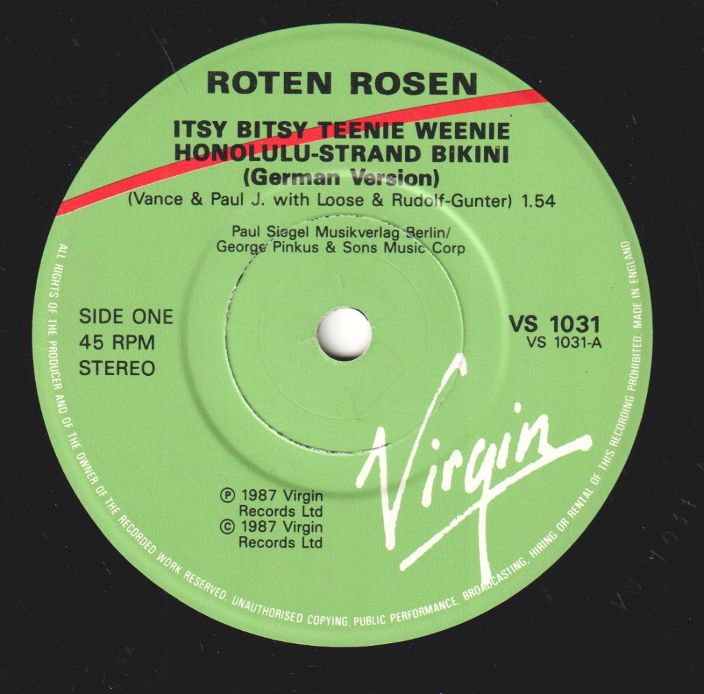 Roten Rosen (Die Roten Rosen) - Itsy Bitsy Teenie Weenie Honolulu-Strand Bikini - 7 Inch
