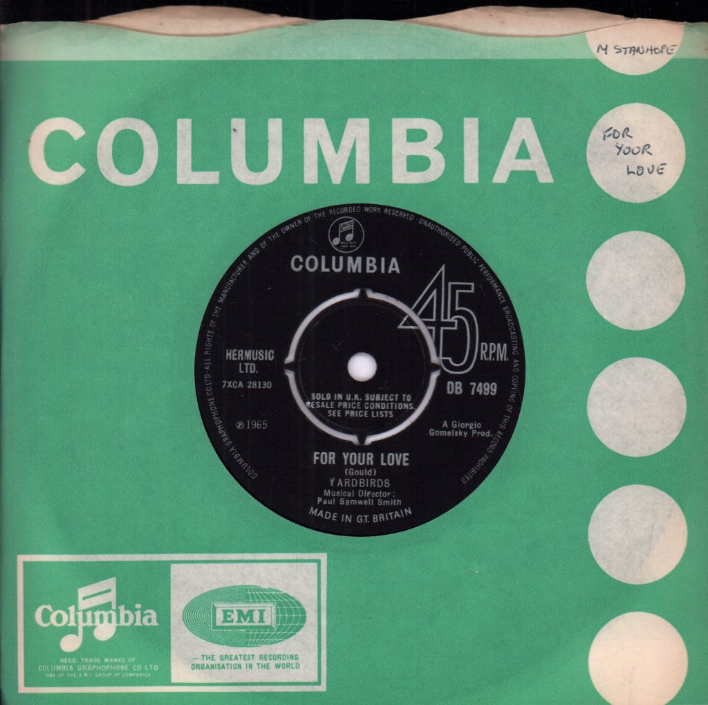 Yardbirds - For Your Love - 7 Inch