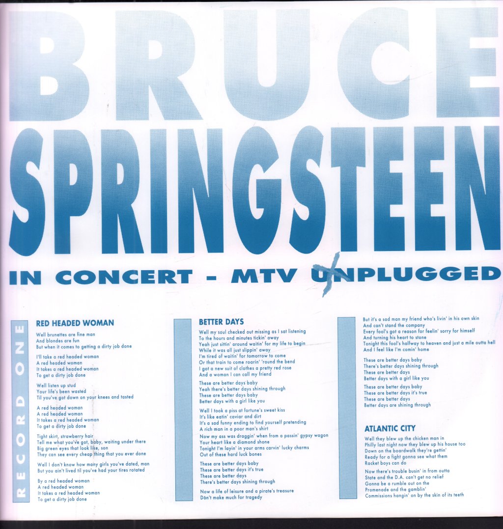 Bruce Springsteen - In Concert Mtv Unplugged - Double Lp