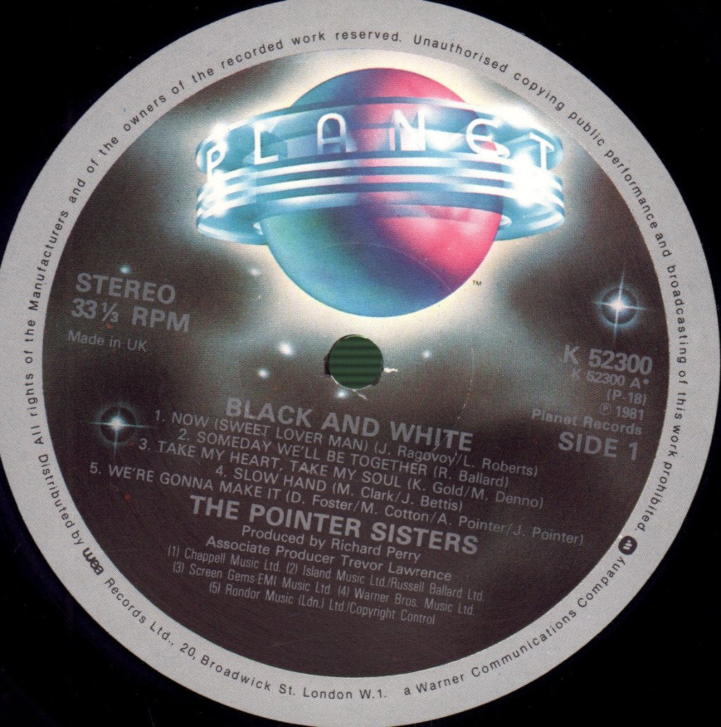 Pointer Sisters - Black And White - Lp