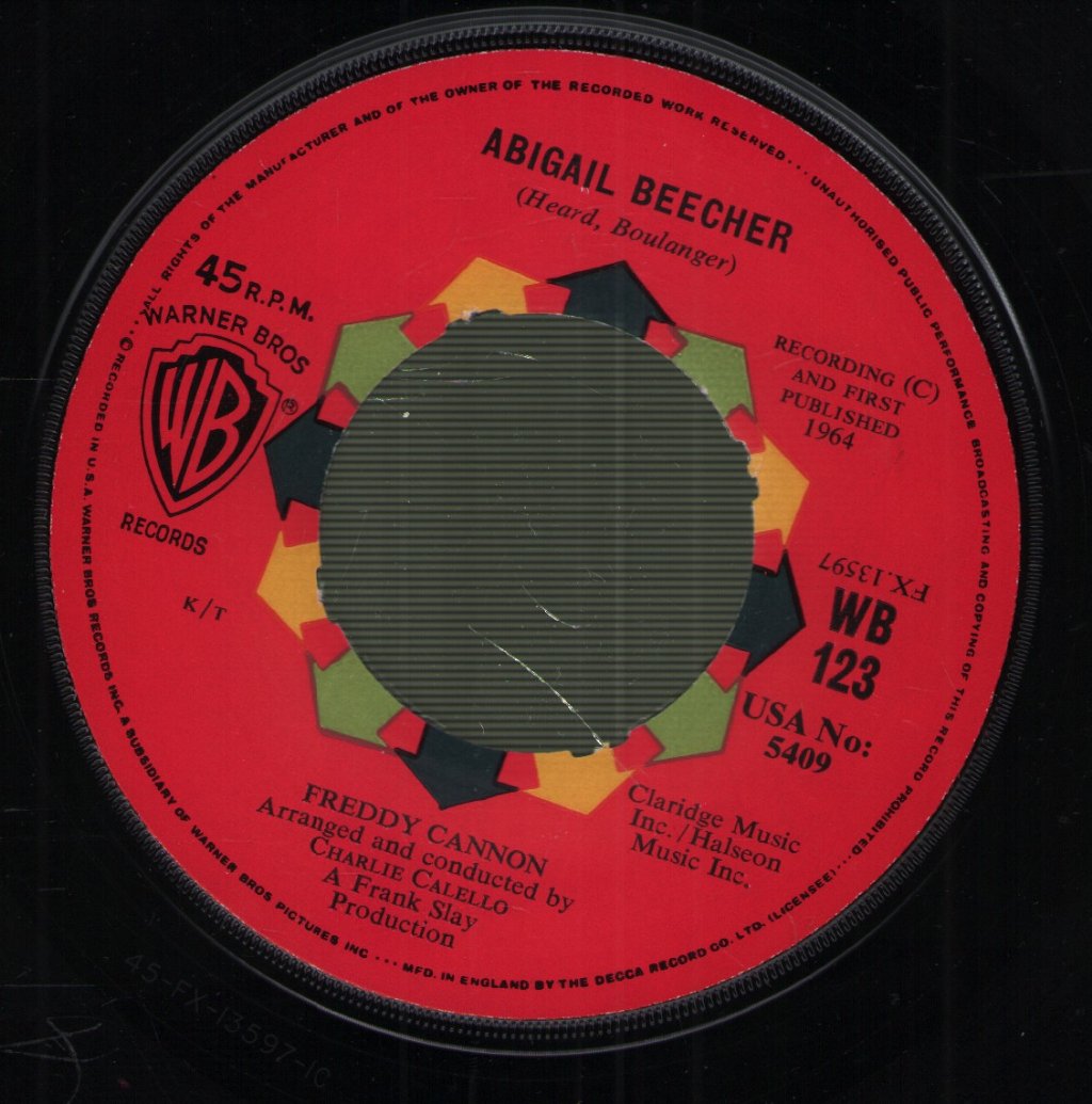 Freddy Cannon - Abigail Beecher - 7 Inch