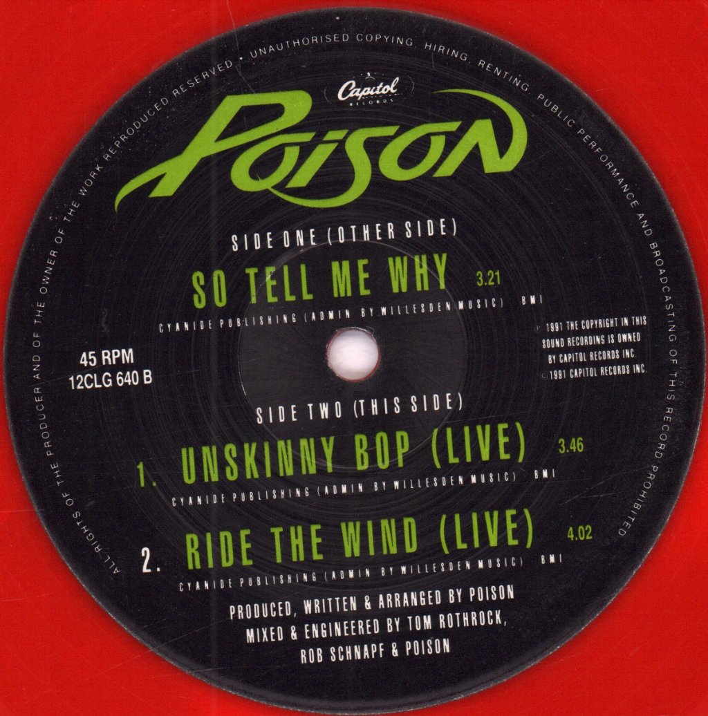 Poison - So Tell Me Why - 12 Inch