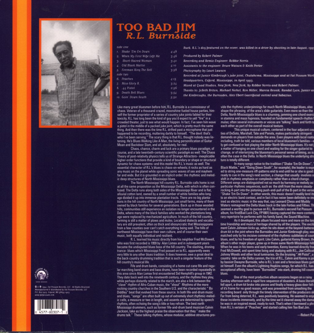 R.L. Burnside - Too Bad Jim - Lp