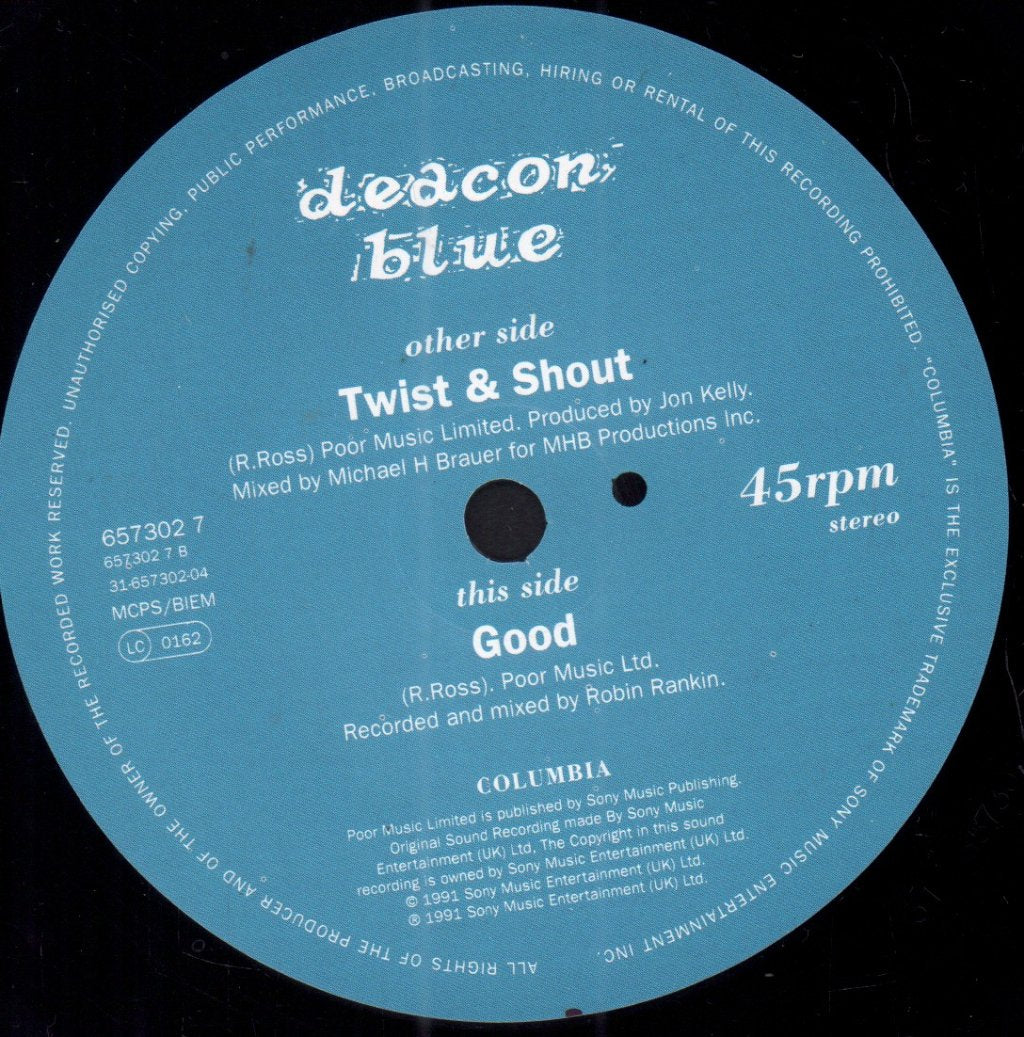Deacon Blue - Twist And Shout - 7 Inch