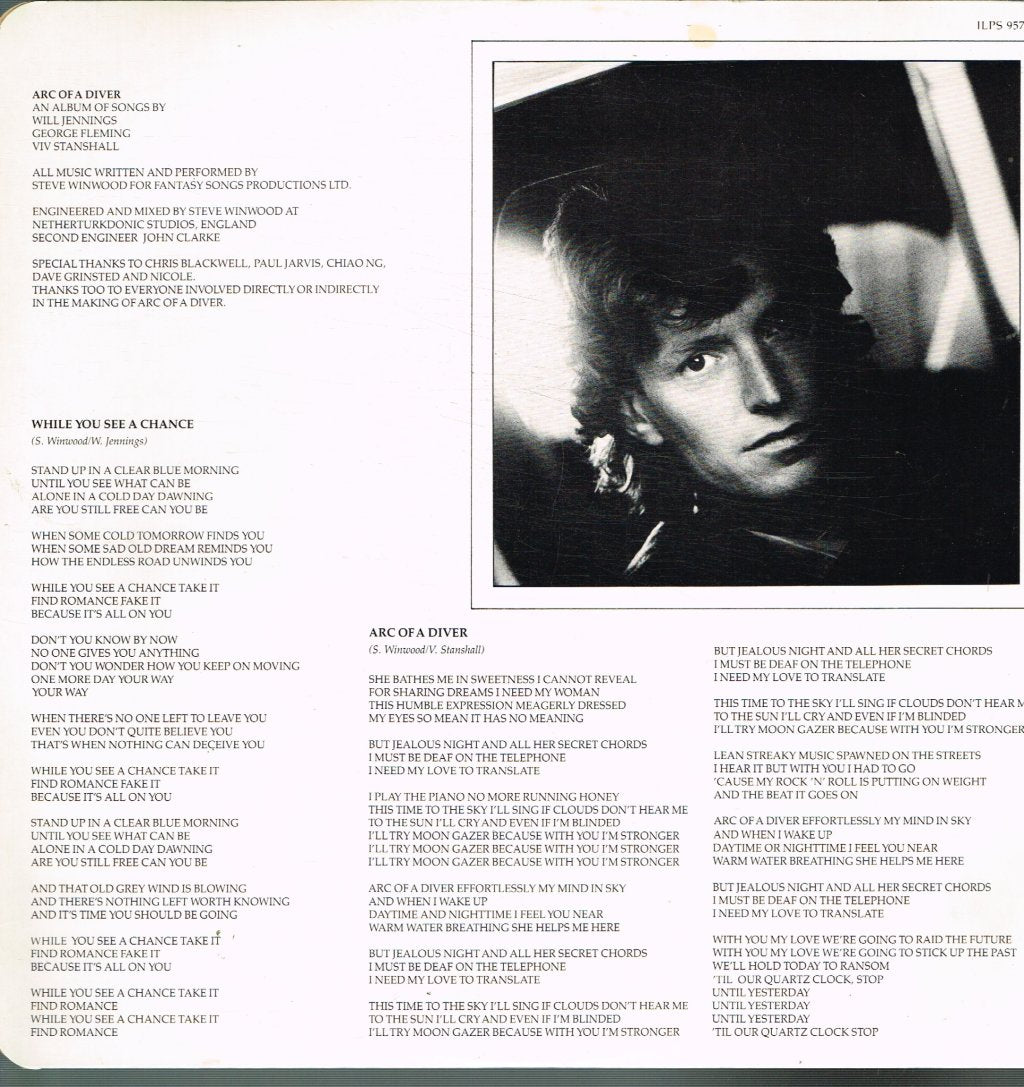 Steve Winwood - Arc Of A Diver - Lp