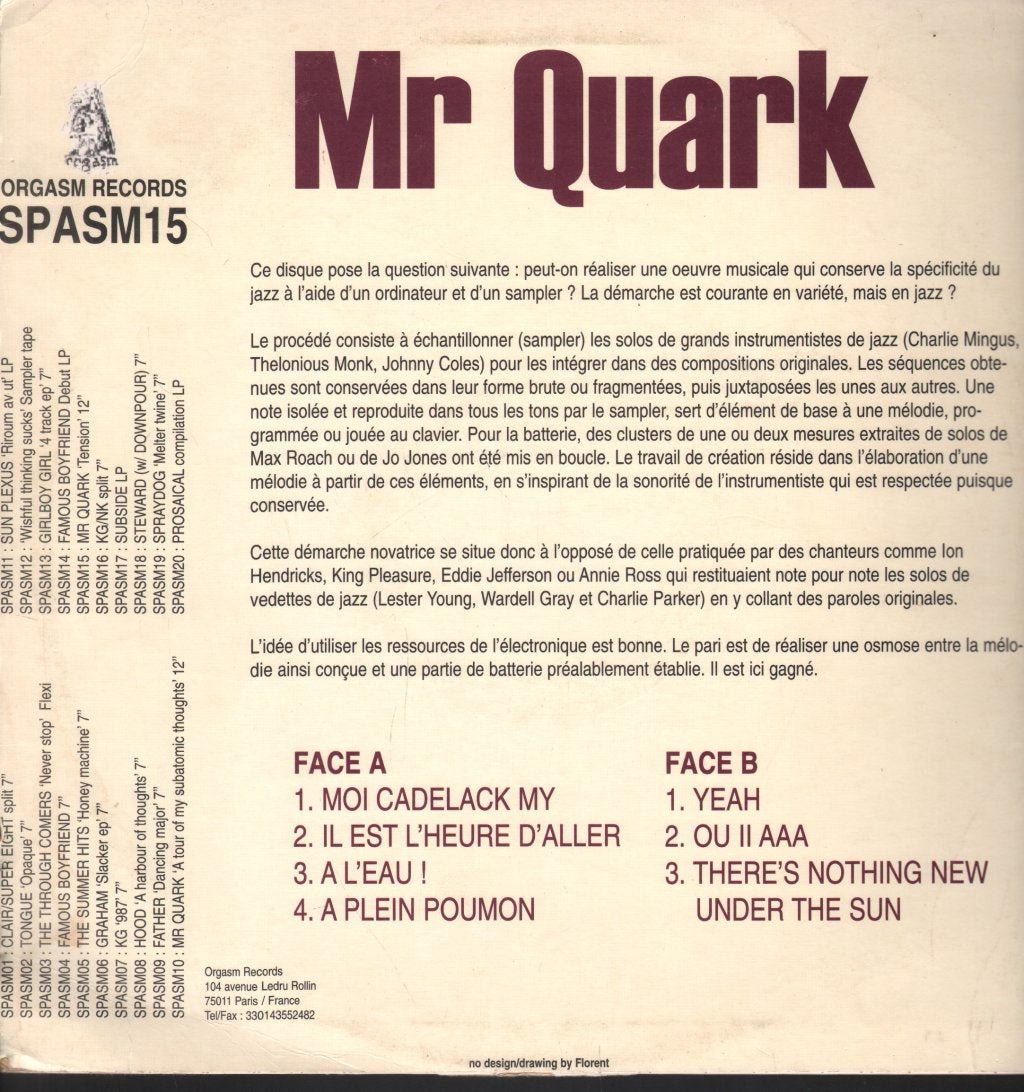 Mr Quark - Presents Tension - Lp