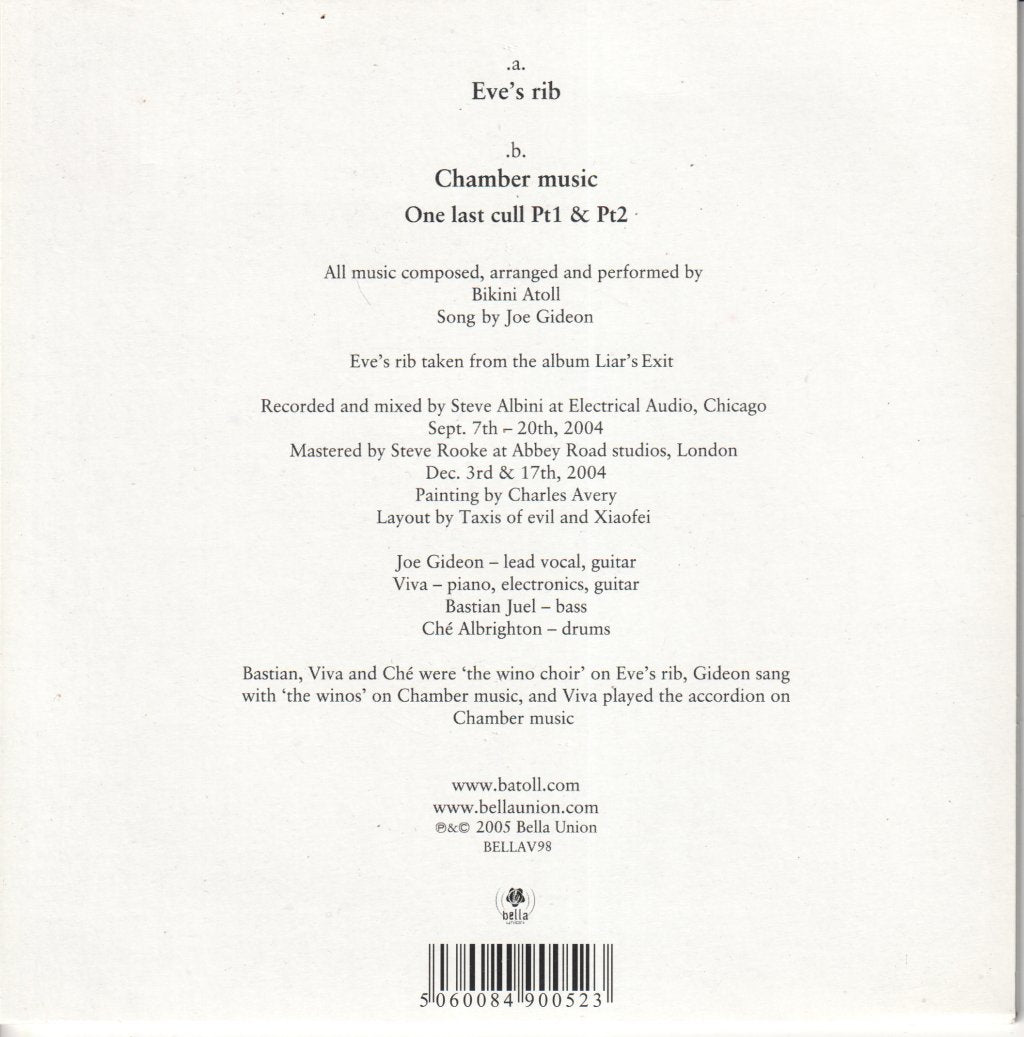 Bikini Atoll (Indie Group) - Eve's Rib - 7 Inch