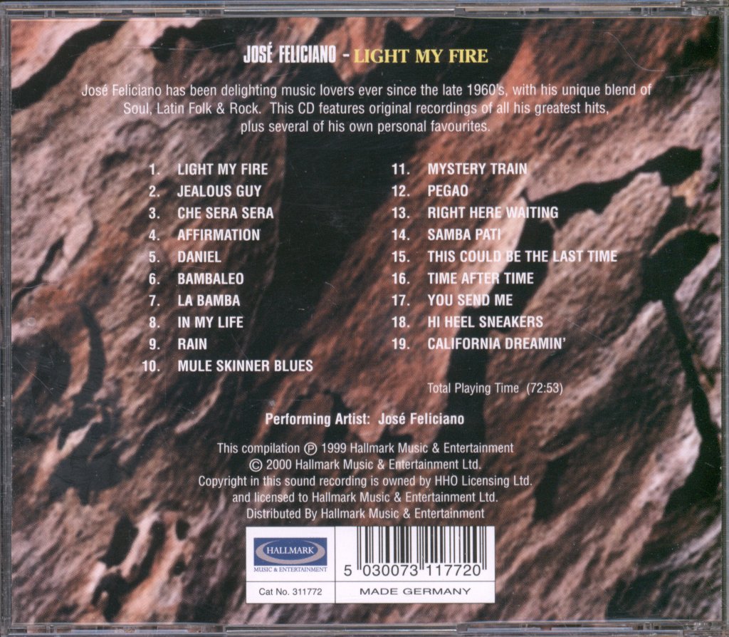José Feliciano - Light My Fire - Cd
