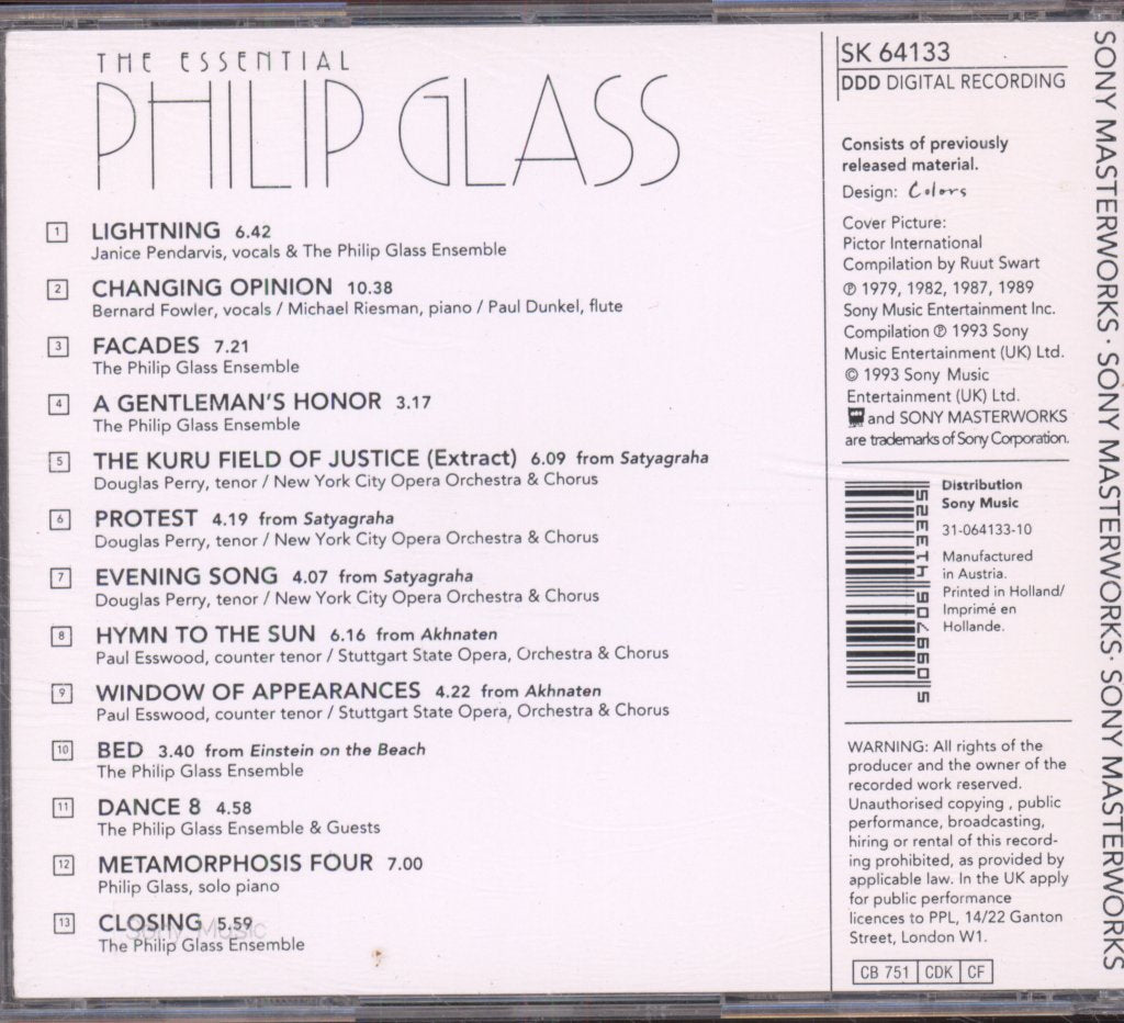 Philip Glass - Essential Philip Glass - Cd
