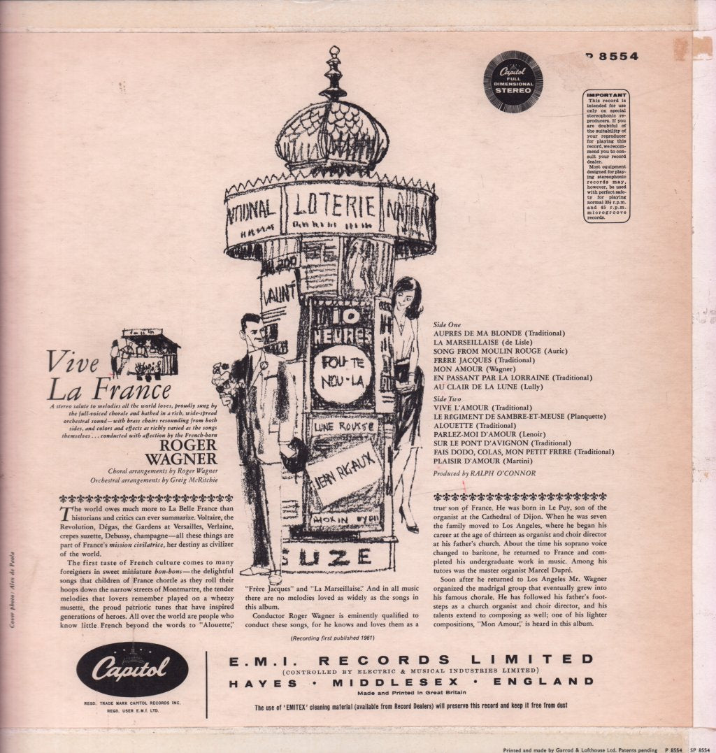 Roger Wagner Chorale - Vive Le France - Lp