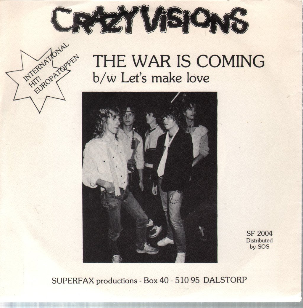 Crazy Visions - War Is Coming - 7 Inch