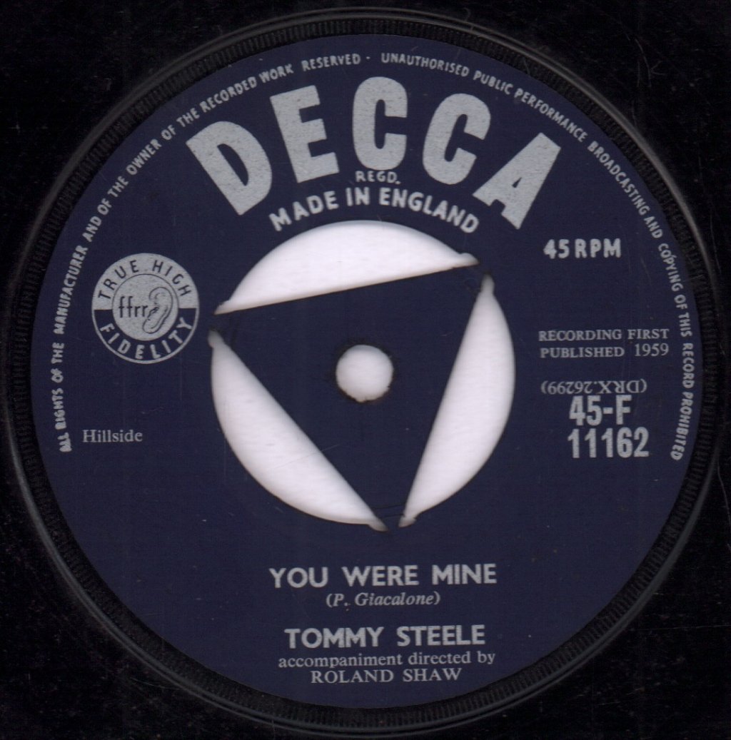 Tommy Steele - You Were Mine - 7 Inch