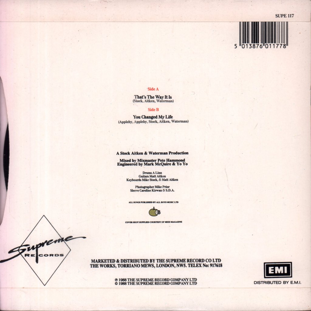 Mel And Kim - That's The Way It Is - 7 Inch