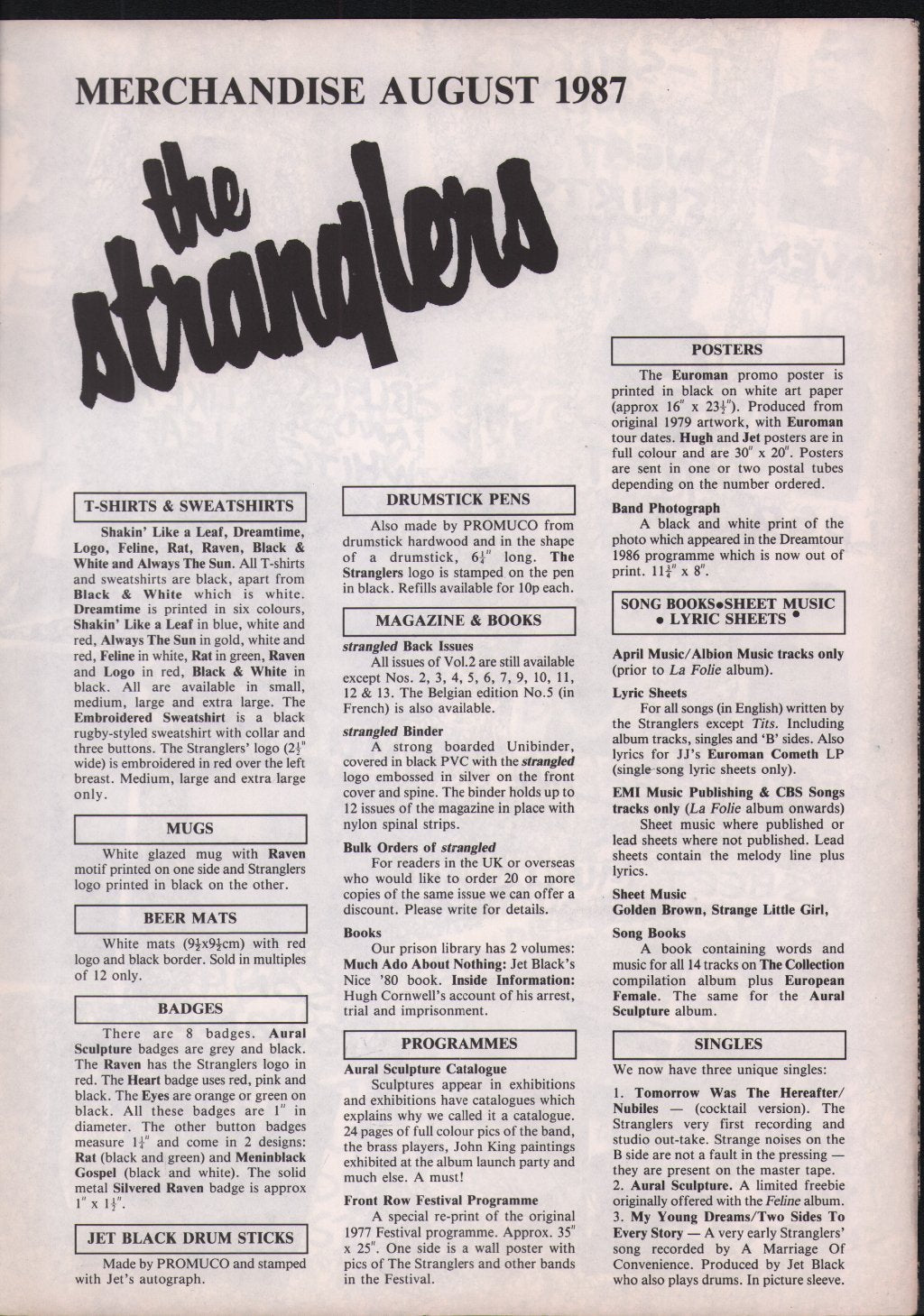 Stranglers - Strangled Volume 2 Number 26 - Fanzine