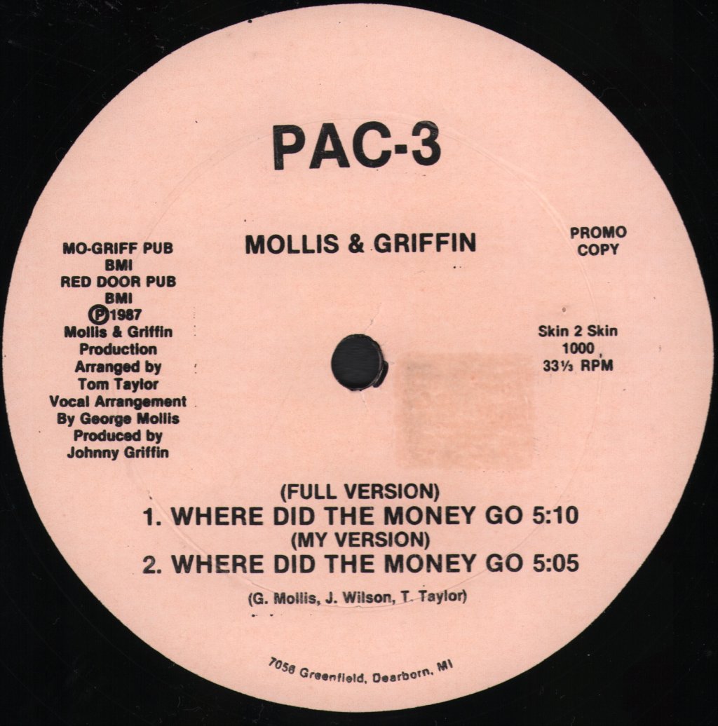 Mollis & Griffin - Where Did The Money Go - 12 Inch