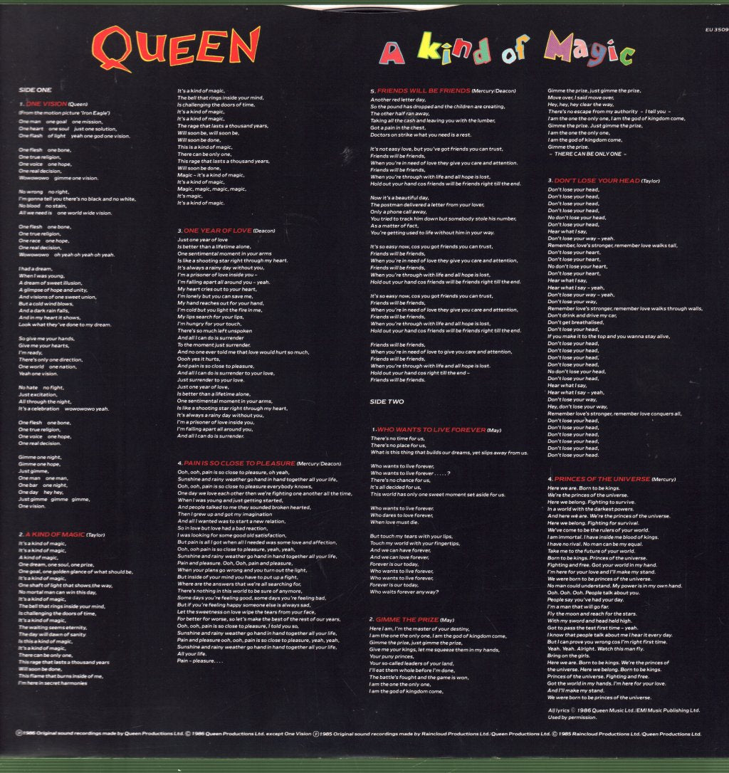 Queen - A Kind Of Magic - Lp