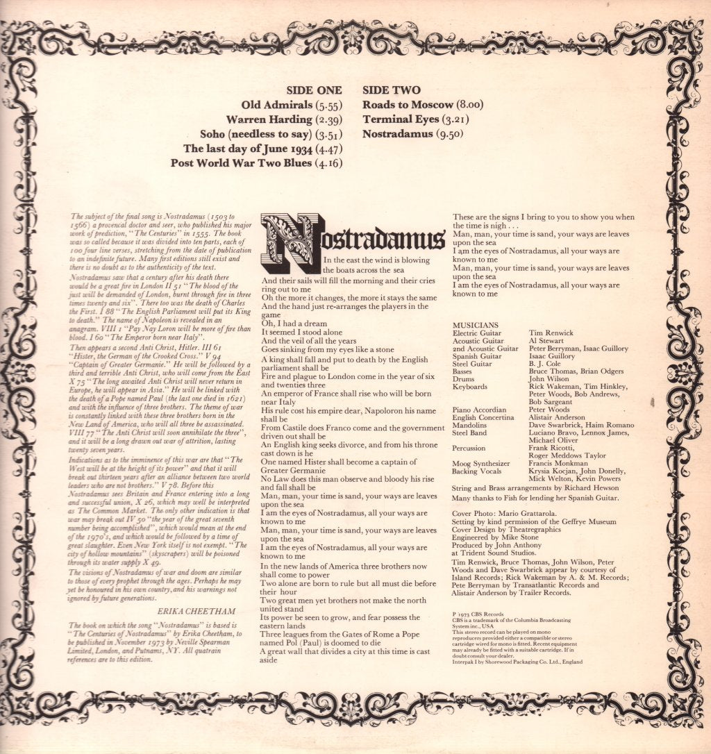 Al Stewart - Past, Present & Future - Lp