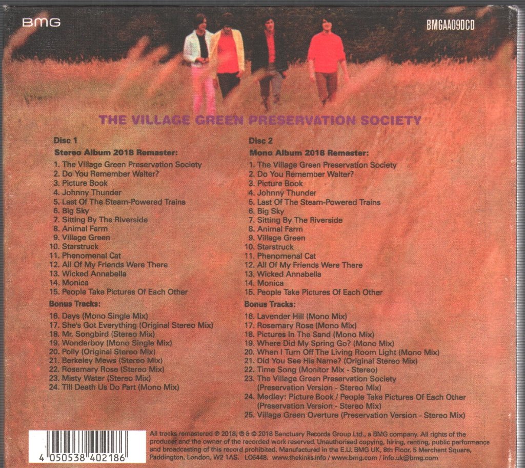 Kinks - Kinks Are The Village Green Preservation Society - Double Cd