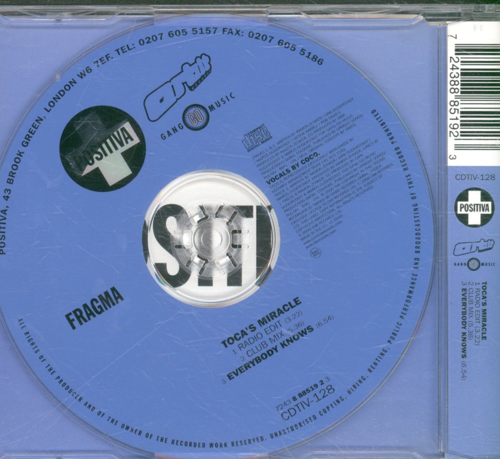Fragma - Toca's Miracle - Cd