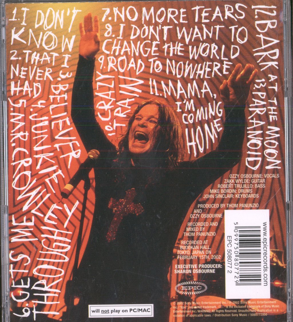 Ozzy Osbourne - Live At Budokan - Cd