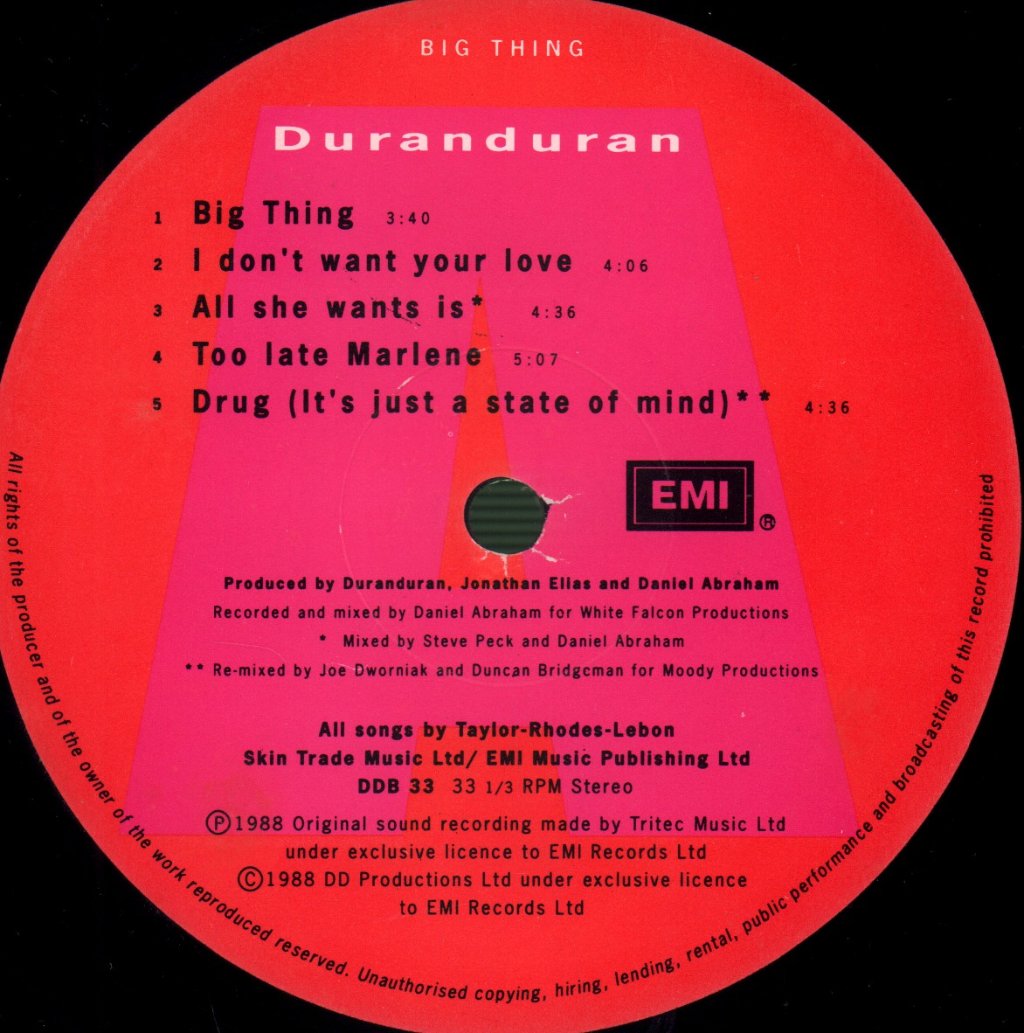 Duran Duran - Big Thing - Lp