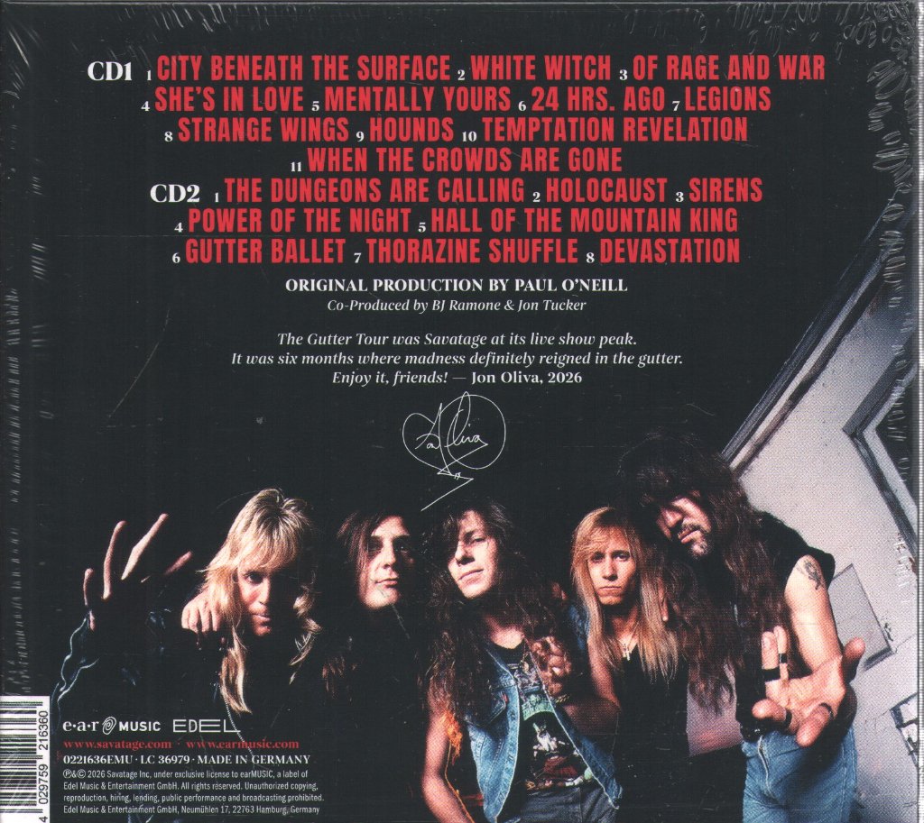 Savatage - Madness Reigns From the Gutter (1990) - Double Cd