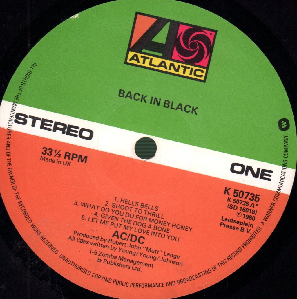 AC/DC - Back In Black - Lp