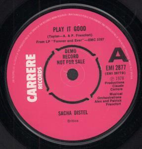 Sacha Distel - This Time It's For Real / Play It Good - 7 Inch
