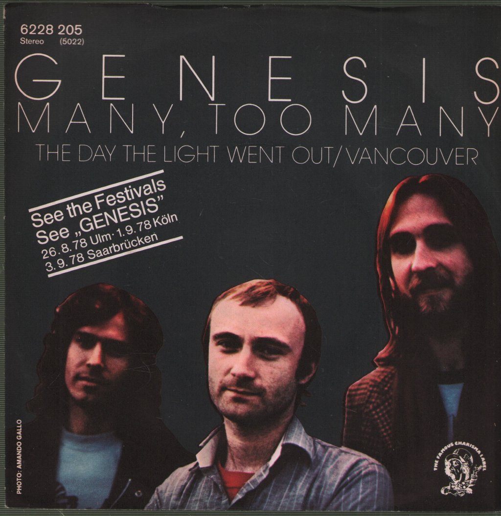 Genesis - Many Too Many - 7 Inch