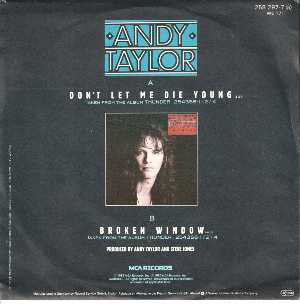 Andy Taylor - Don't Let Me Die Young - 7 Inch