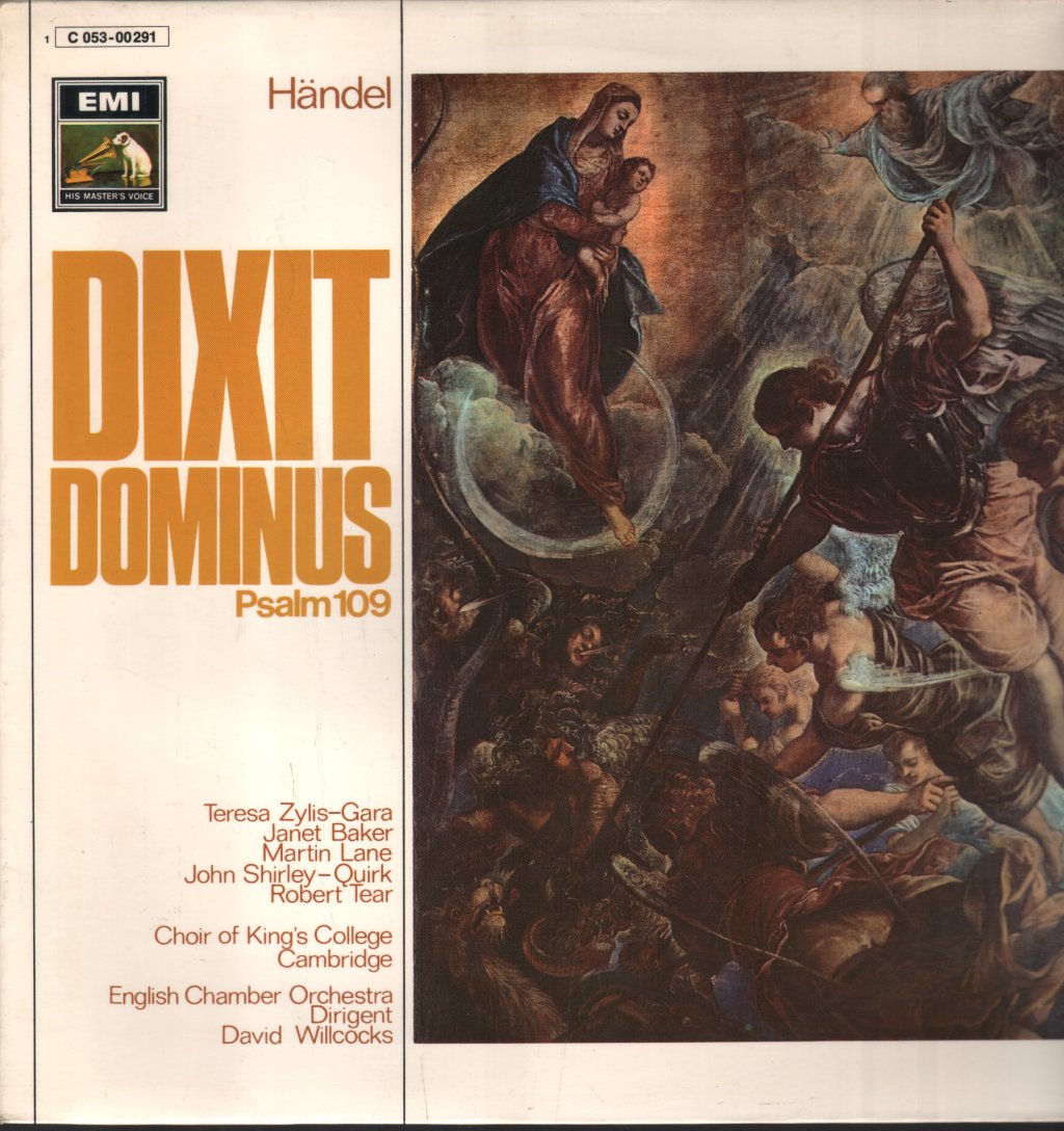 Teresa Zylis-Gara / Janet Baker / Martin Lane / David Willcocks / E.C.O. - Handel - Dixit Dominus Psalm 109 - Lp