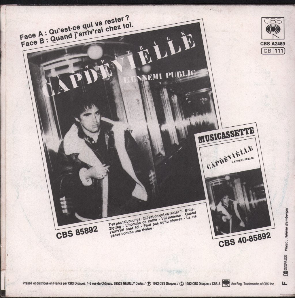 Jean-Patrick Capdevielle - Qu'est Ce Qui Va Rester - 7 Inch