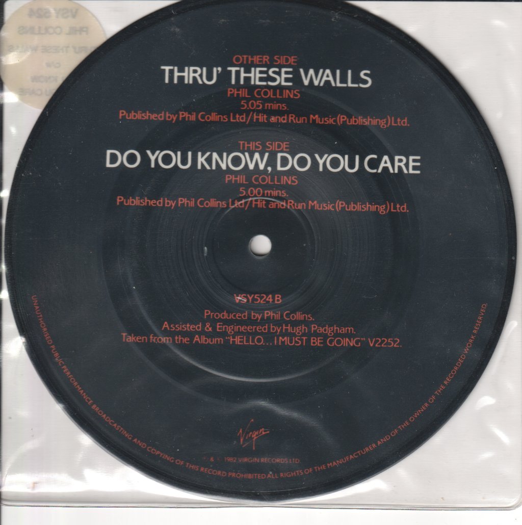 Phil Collins - Thru These Walls - 7 Inch