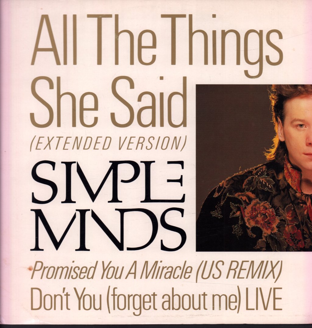 Simple Minds - All The Things She Said - 12 Inch