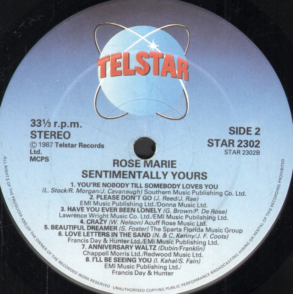 Rose Marie - Sentimentally Yours - Lp