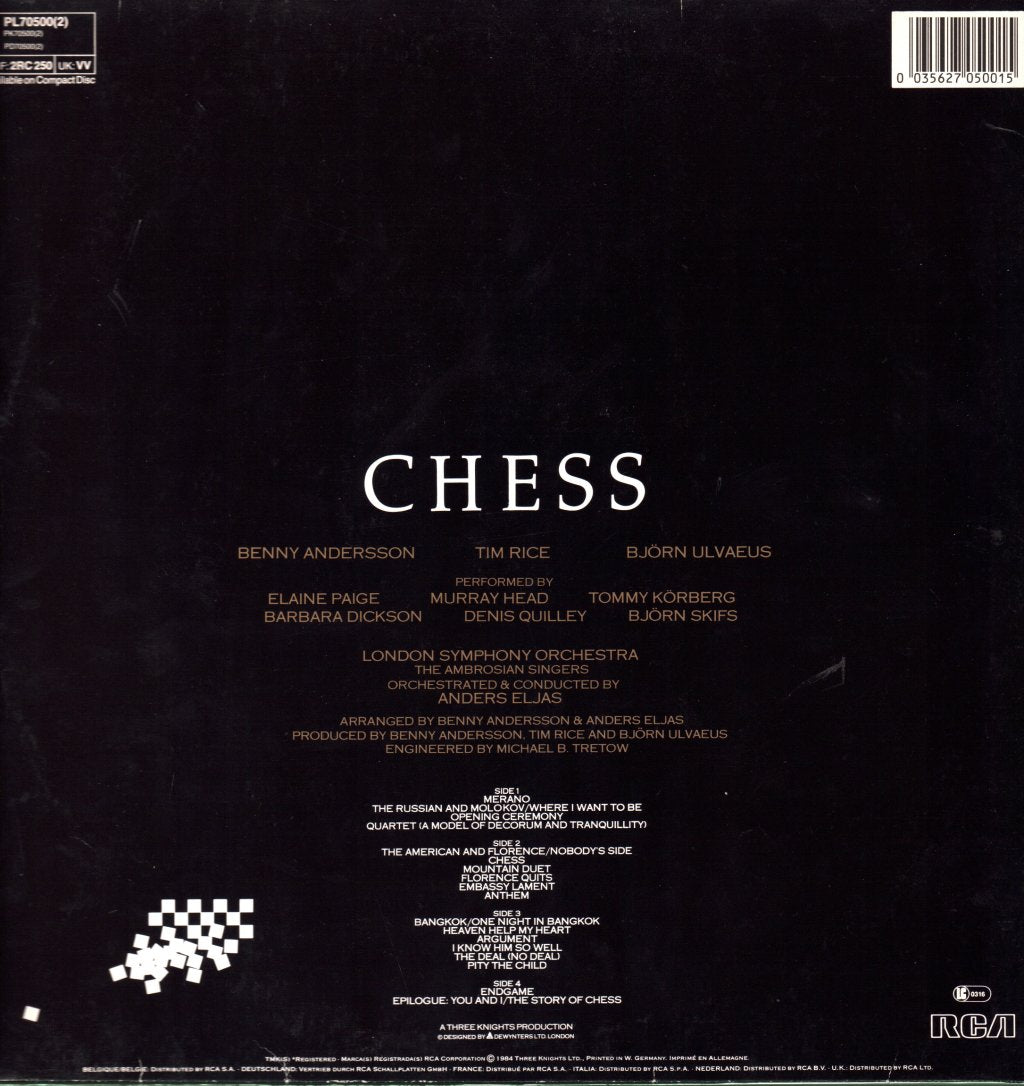 Various Artists - Chess (The Musical) - Double Lp
