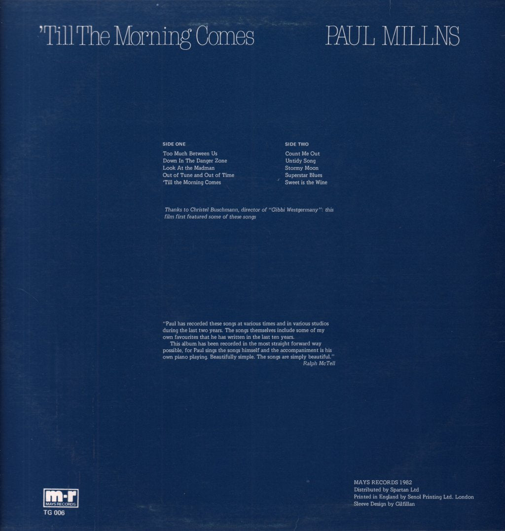 Paul Millns - Till The Morning Comes - Lp