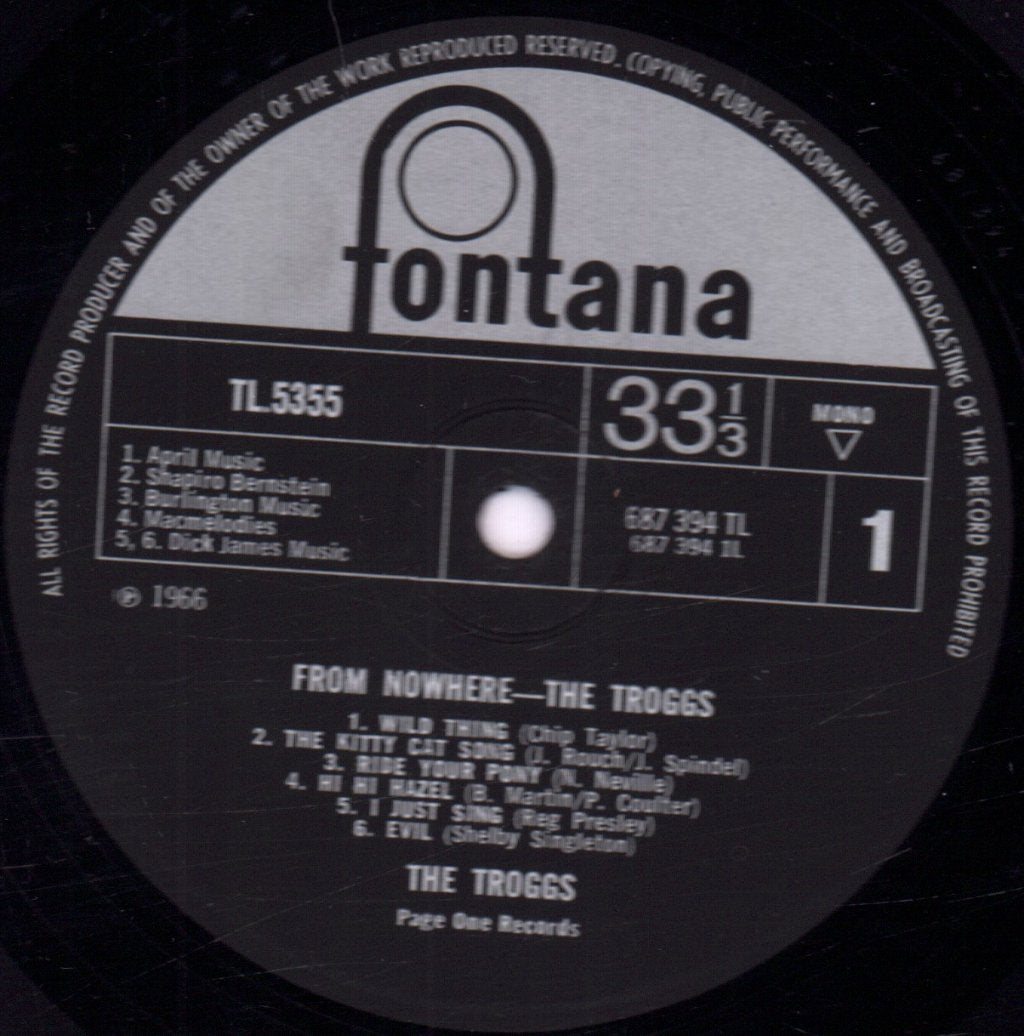 Troggs - From Nowhere - Lp