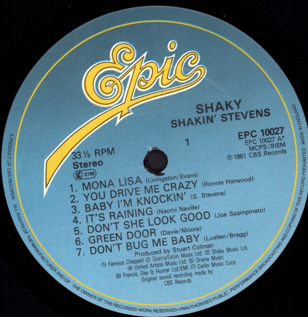 Shakin Stevens - Shaky - Lp