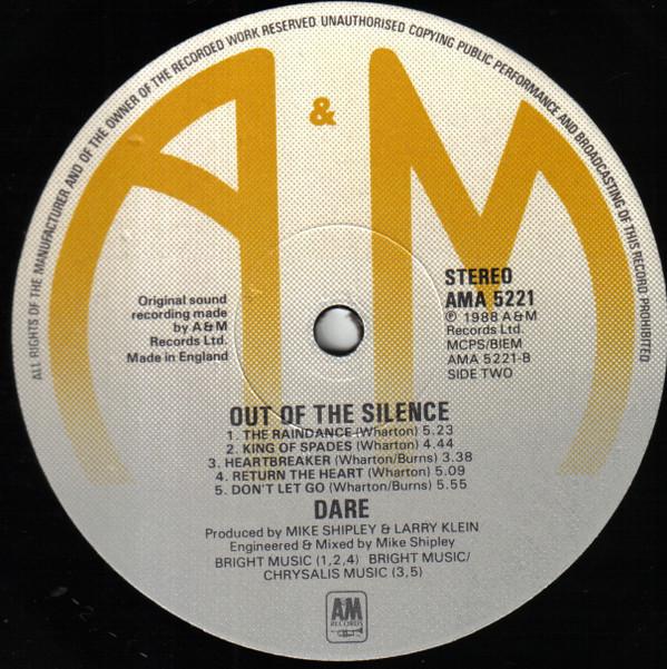 Dare - Out Of The Silence - Lp