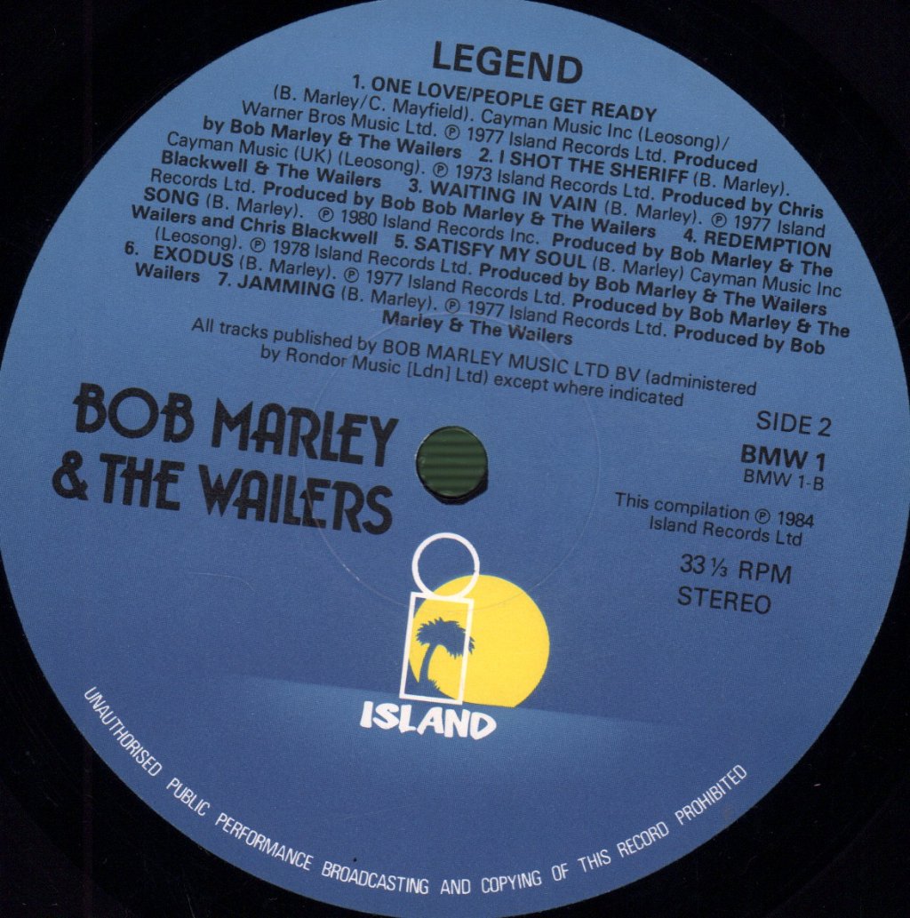 Bob Marley And The Wailers - Legend - Lp