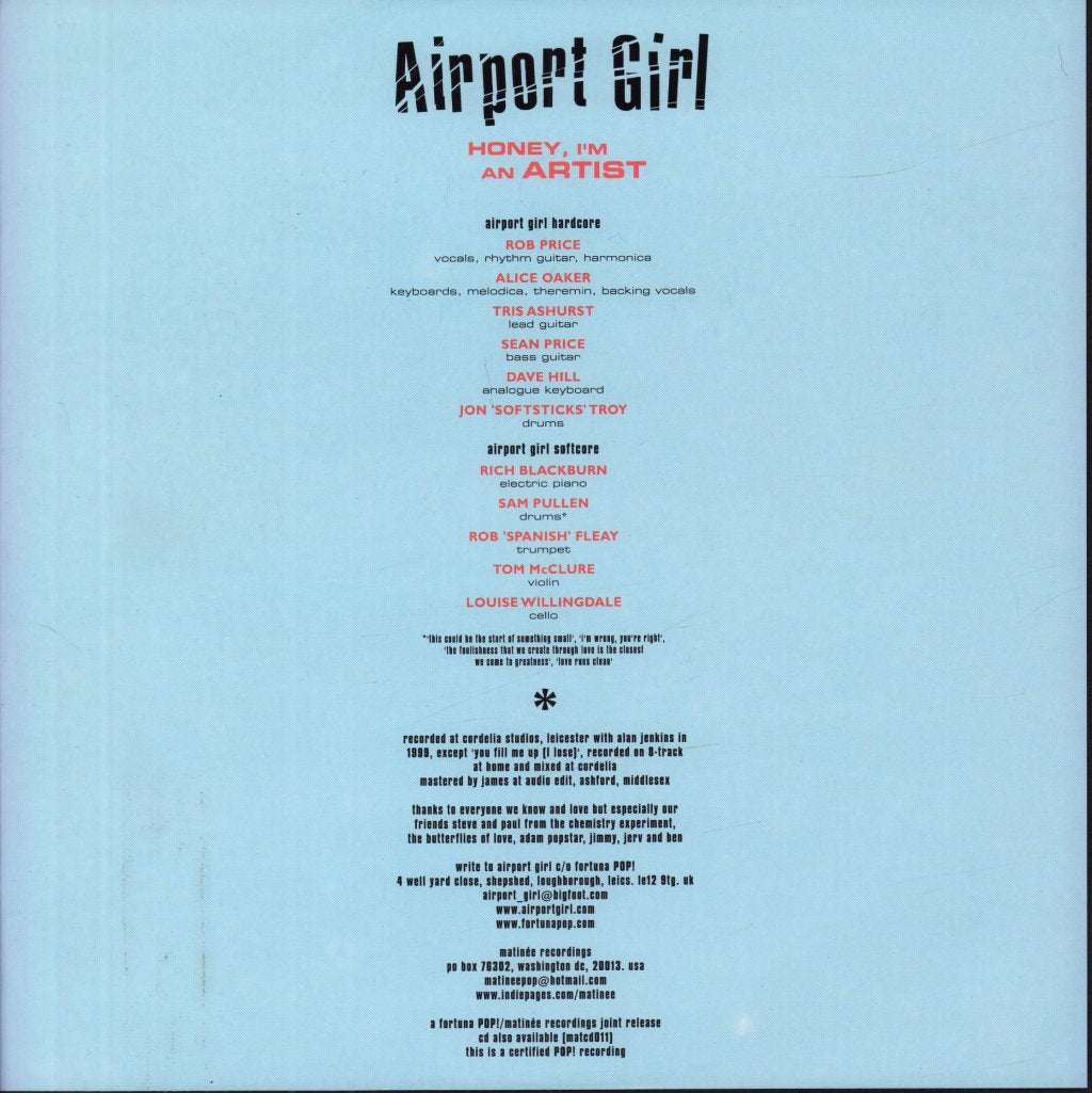 Airport Girl - Honey I'm An Artist - Lp