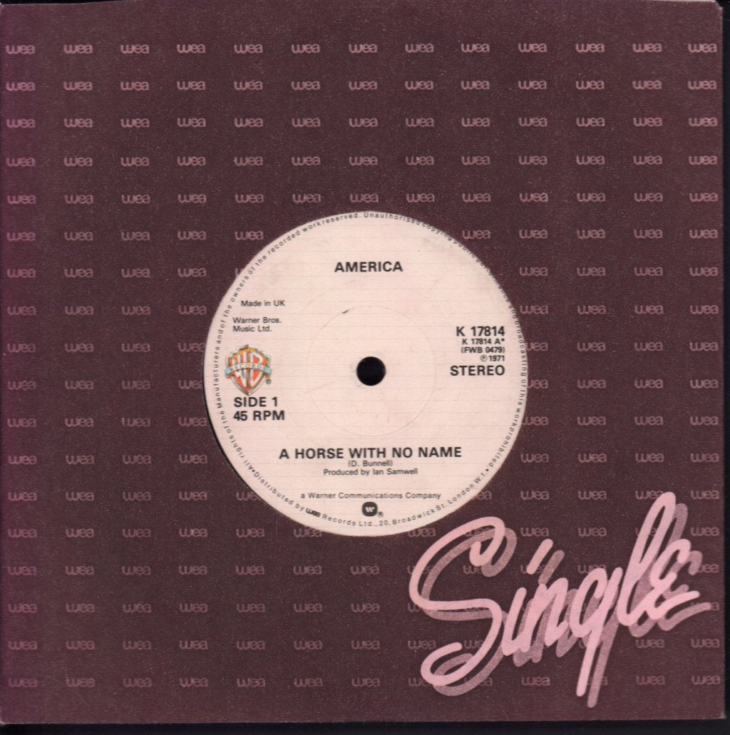 America - A Horse With No Name - 7 Inch