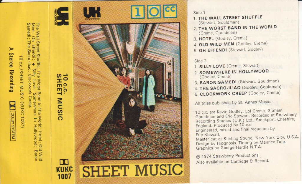 10cc - Sheet Music - Cassette