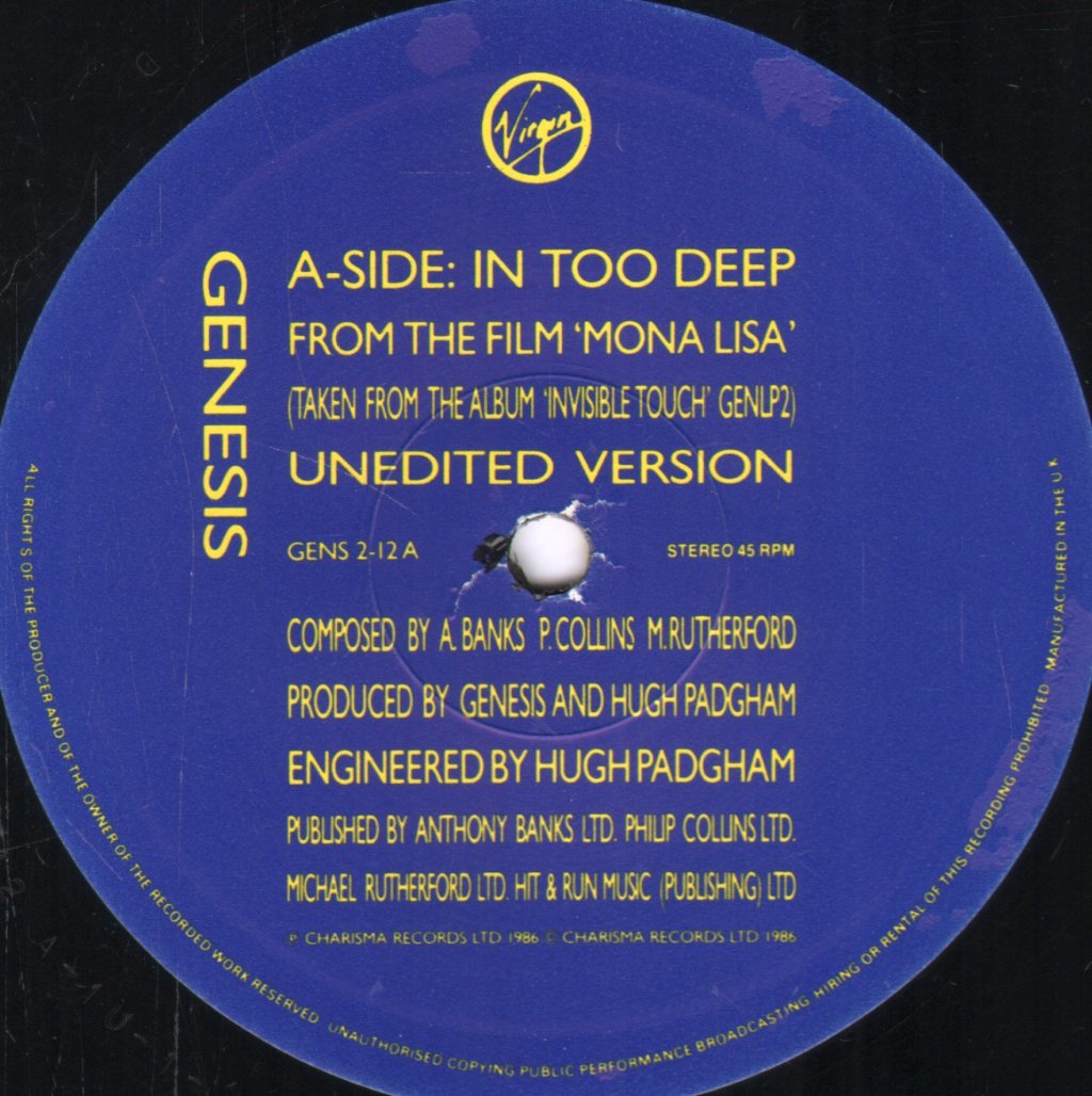 Genesis - In Too Deep - 12 Inch